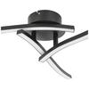 LED-TAKLAMPA ITO - svart, Modern, metall/plast (56/56/11cm) - Mömax