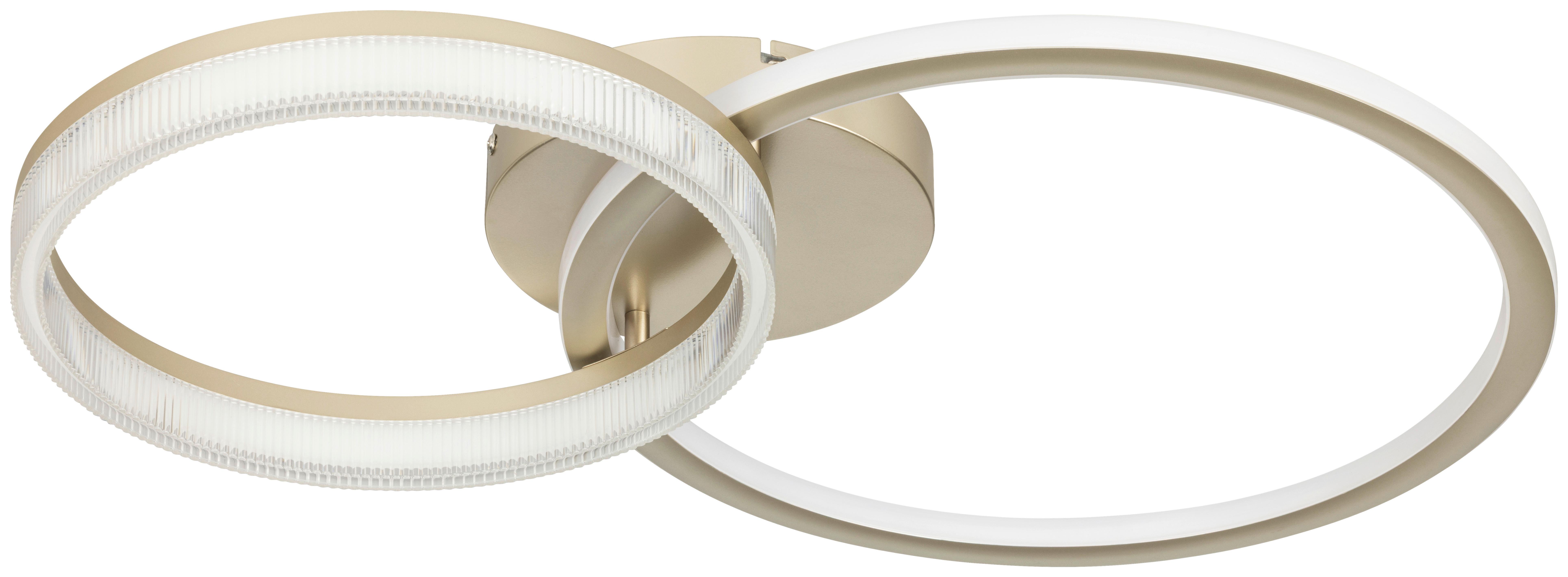 LED-TAKLAMPA RIO - champagne, Modern, metall/plast (70/45/10cm) - Mömax