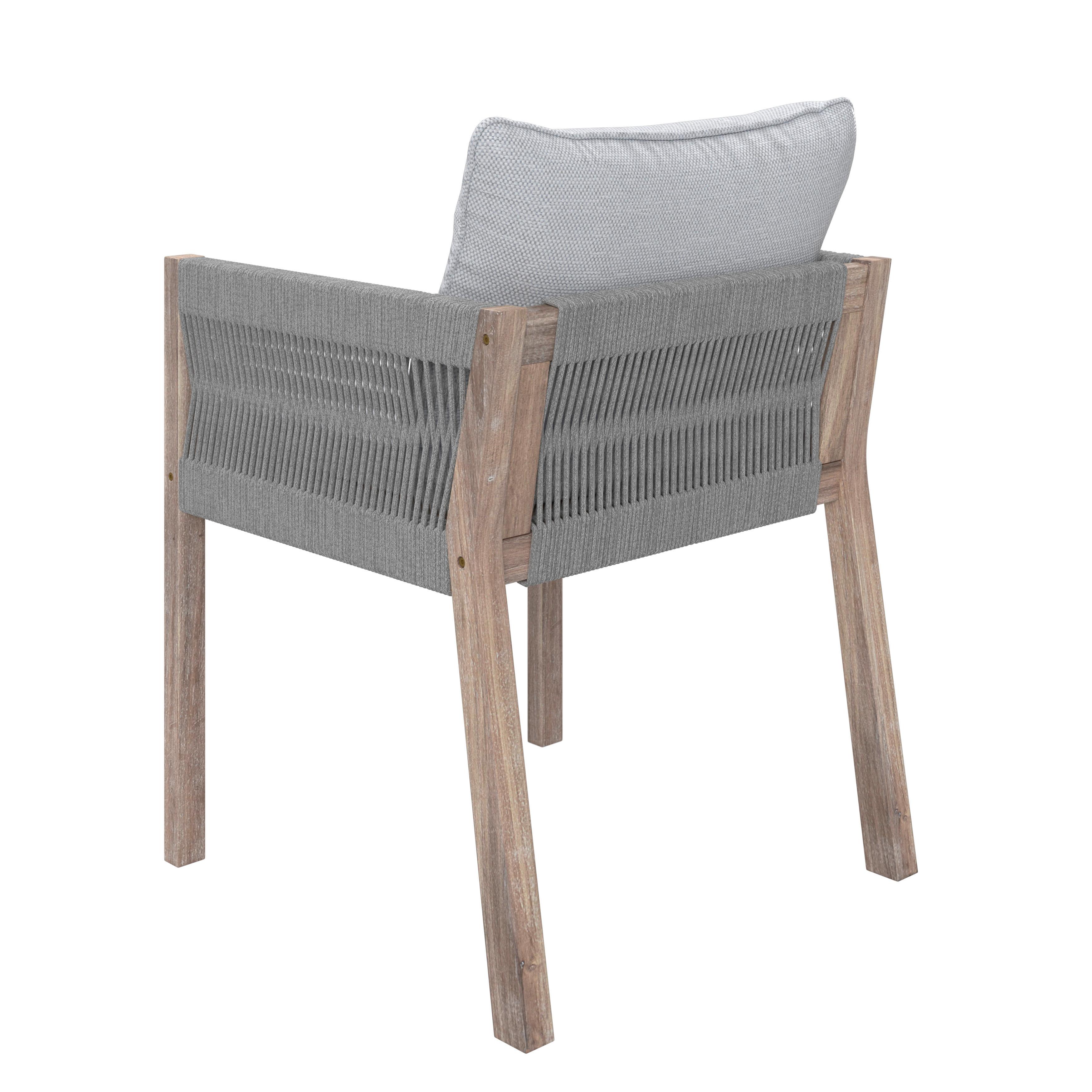 UTEMÖBLER SET ALDINA - grå/akaciefärgad, Modern, trä/textil - Bessagi Garden