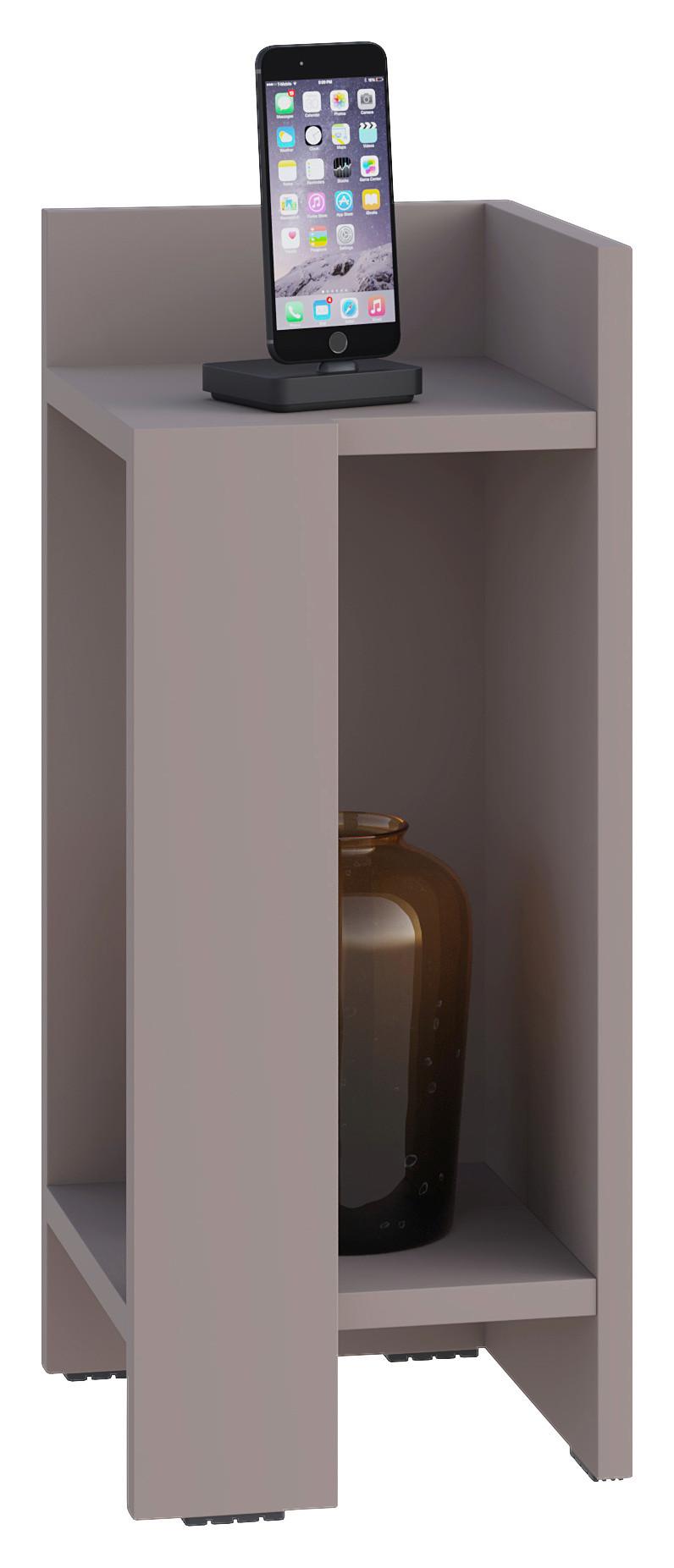 Nachttisch Elos Beige Holzwerkstoff - Beige, Design, Holzwerkstoff (27/60/25cm) - Livetastic