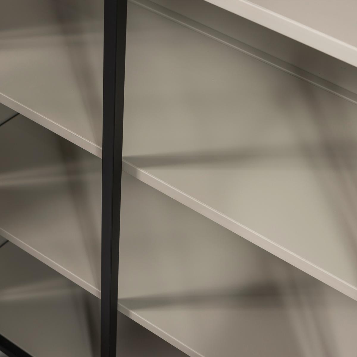 Vitrine Exhibit Schwarz - Schwarz, Design, Glas/Metall (140/200/40cm) - Livetastic