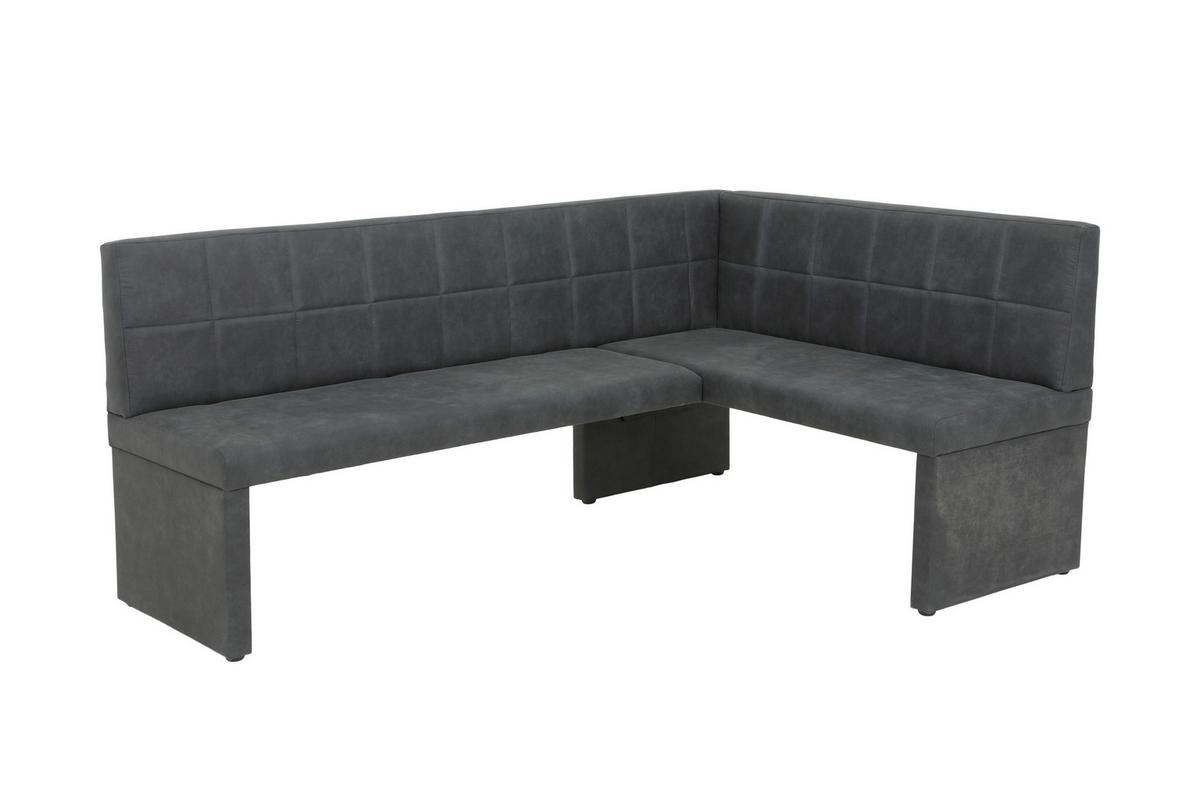 ECKBANK MELANIE LEB - Anthrazit, MODERN, Holz/Textil (200/90cm) - P & B