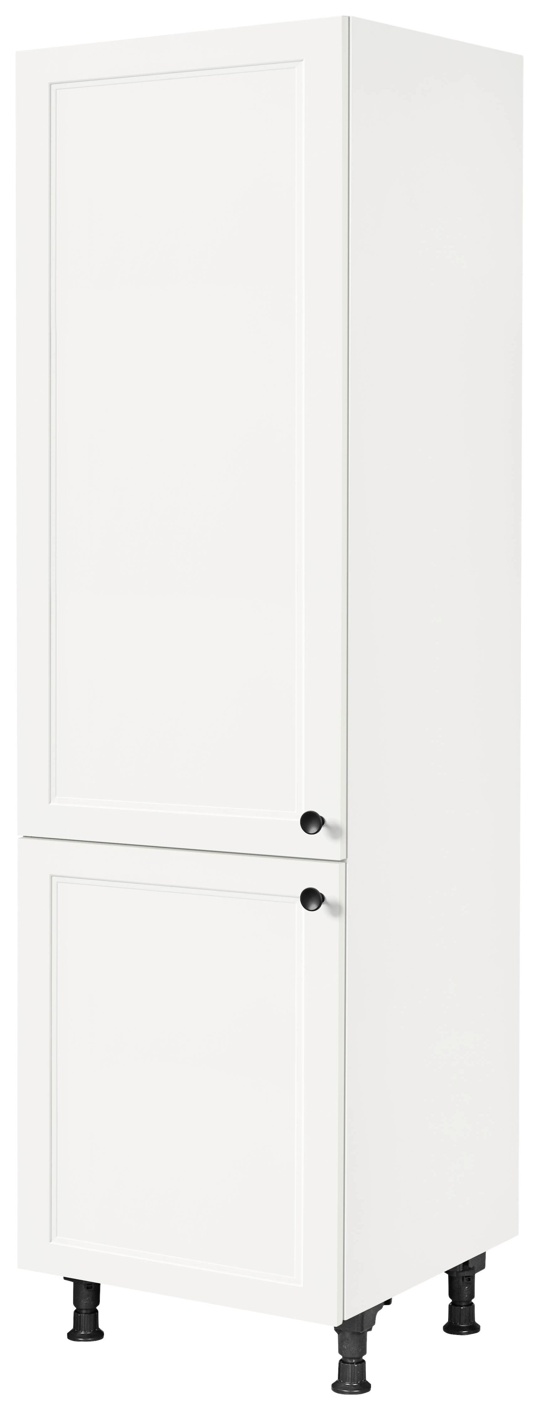 Geräteumbauschrank Cascada Weiß - Schwarz/Weiß, MODERN, Holzwerkstoff/Metall (60/216,6/58cm) - Nobilia