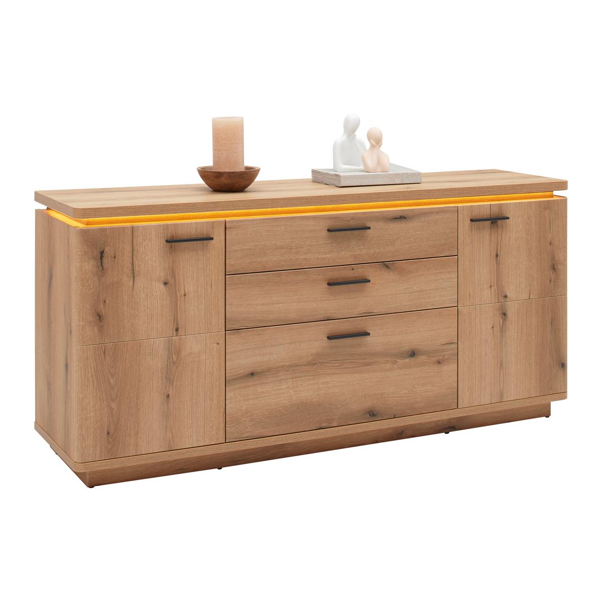 Sideboard Alameda Eichefarben - Eichefarben/Anthrazit, MODERN, Holzwerkstoff/Metall (170/81/44cm) - Mömax