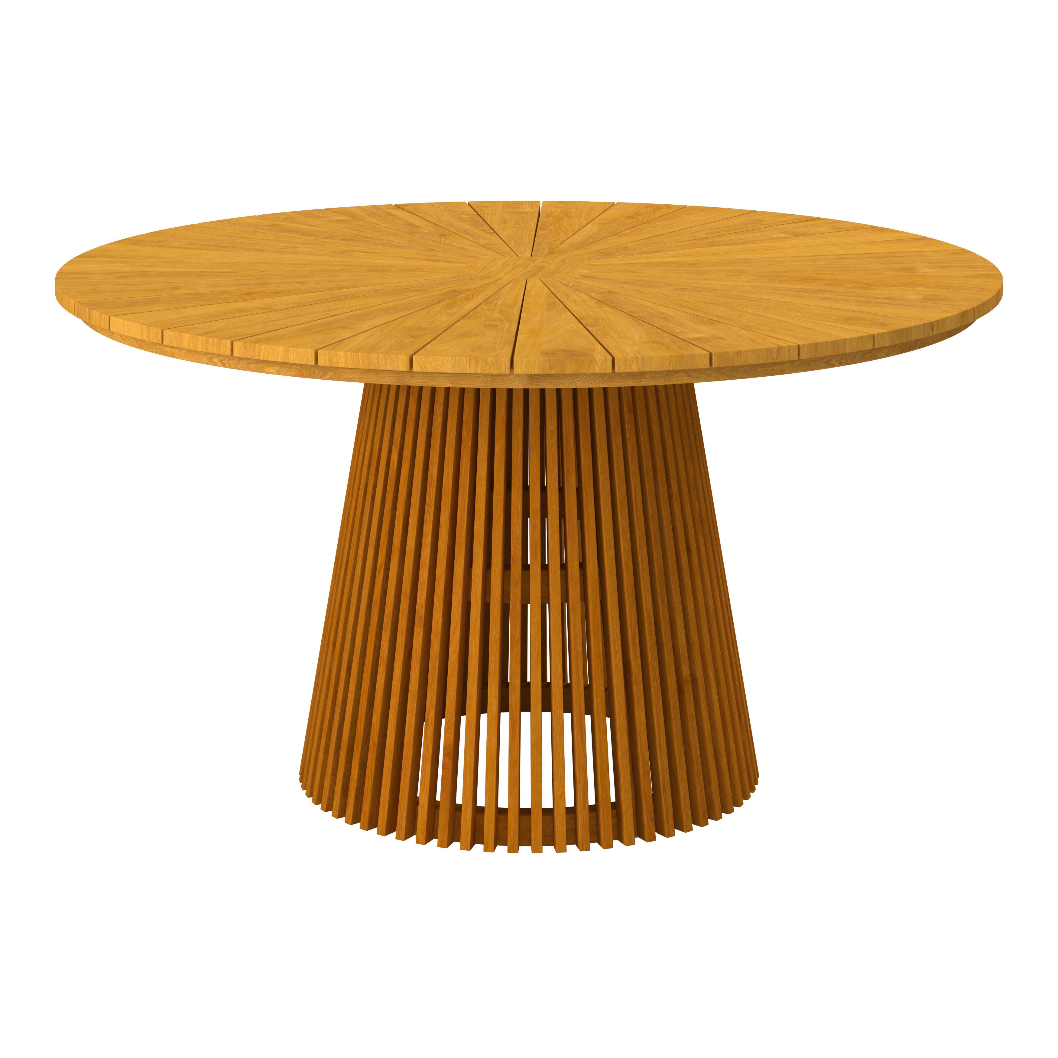 UTEBORD SANJA - teakfärg, Modern, trä (140/76cm) - Bessagi Garden