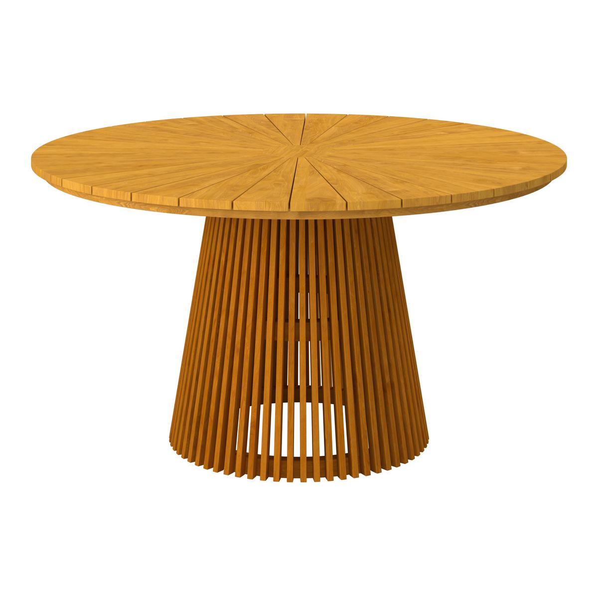 Gartentisch Sanja Massiv Teak ca. Ø 140x76 cm - Teakfarben, MODERN, Holz (140/76cm) - Bessagi Garden