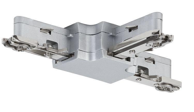 Schienensystem-Verbinder T-Verbinder in Chromfarben - Chromfarben, Design, Metall (10,4/1,8/6,2cm) - Paulmann