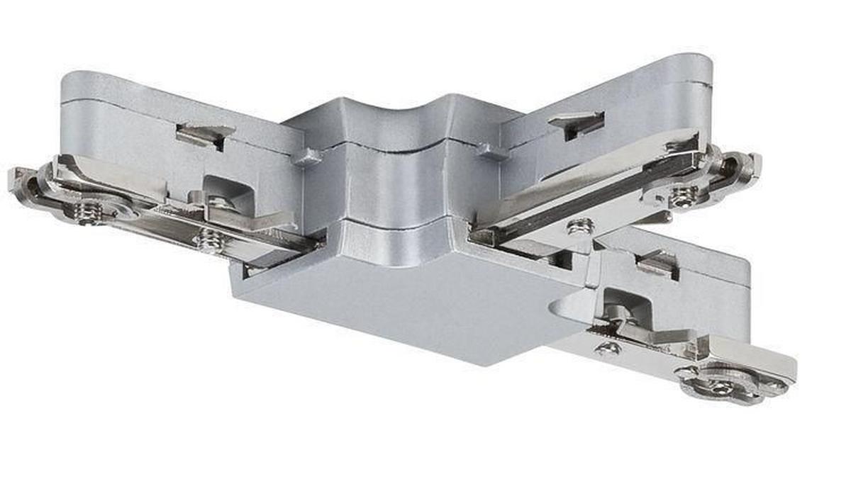 Schienensystem-Verbinder T-Verbinder in Chromfarben - Chromfarben, Design, Metall (10,4/1,8/6,2cm) - Paulmann