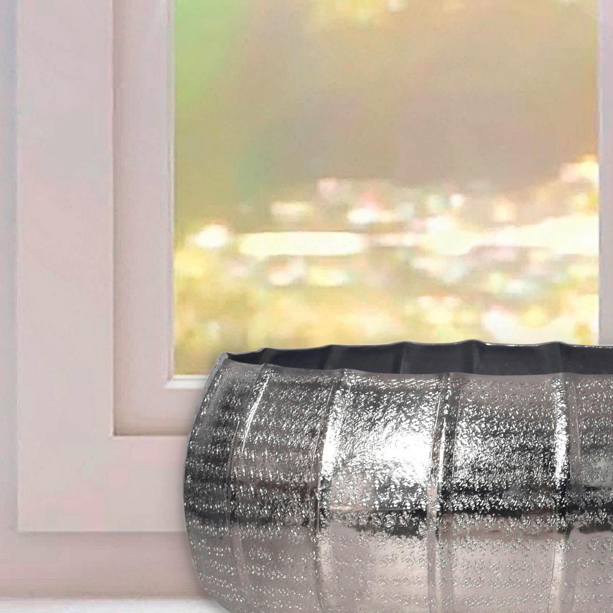 DEKOVASE PFLANZKÜBEL 2ER SET SILBER - Silberfarben, Design, Metall (39/17/39cm) - Livetastic