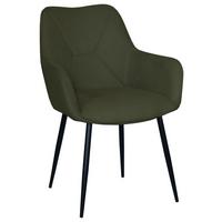 Armlehnstuhl Elena Grün - Schwarz/Grün, MODERN, Holz/Textil (57/85/60cm) - Mömax