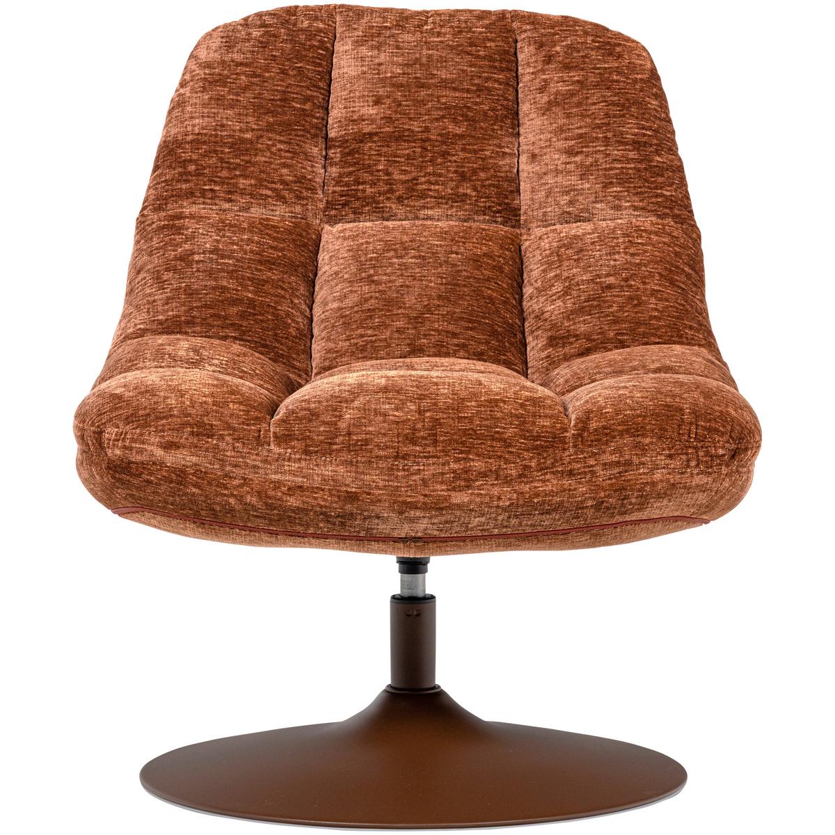 SESSEL Elvi Rostfarben B: 73cm - Rostfarben/Braun, Design, Textil/Metall (73/81/84cm) - Livetastic