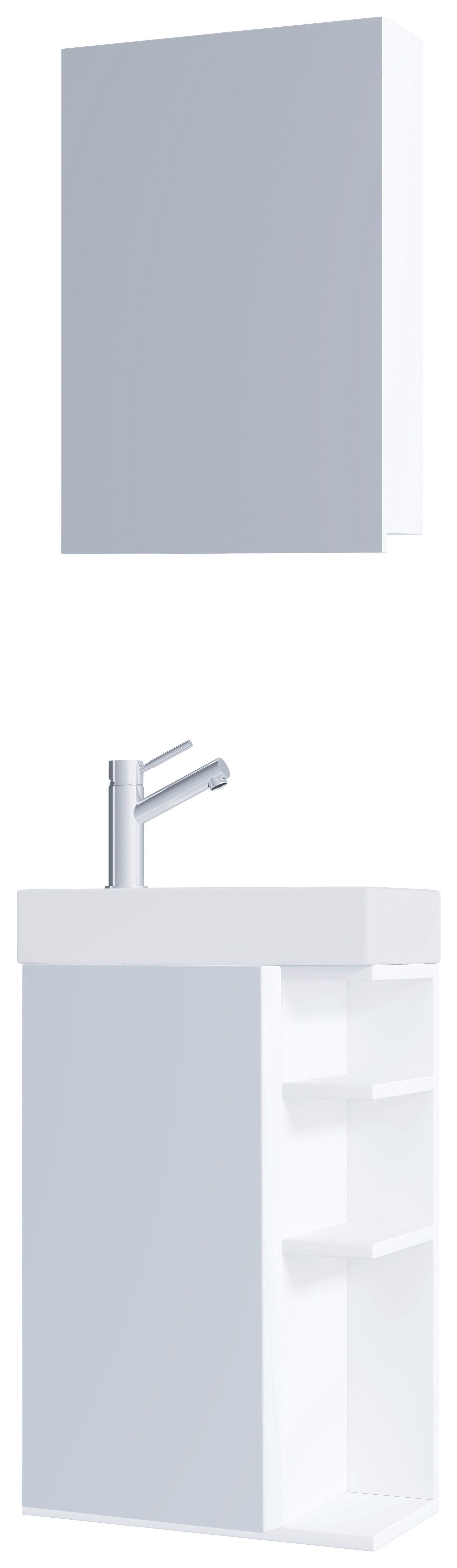 GÄSTEBAD LUMIA - Weiss, Modern, Glas/Keramik (40cm) - MID.YOU