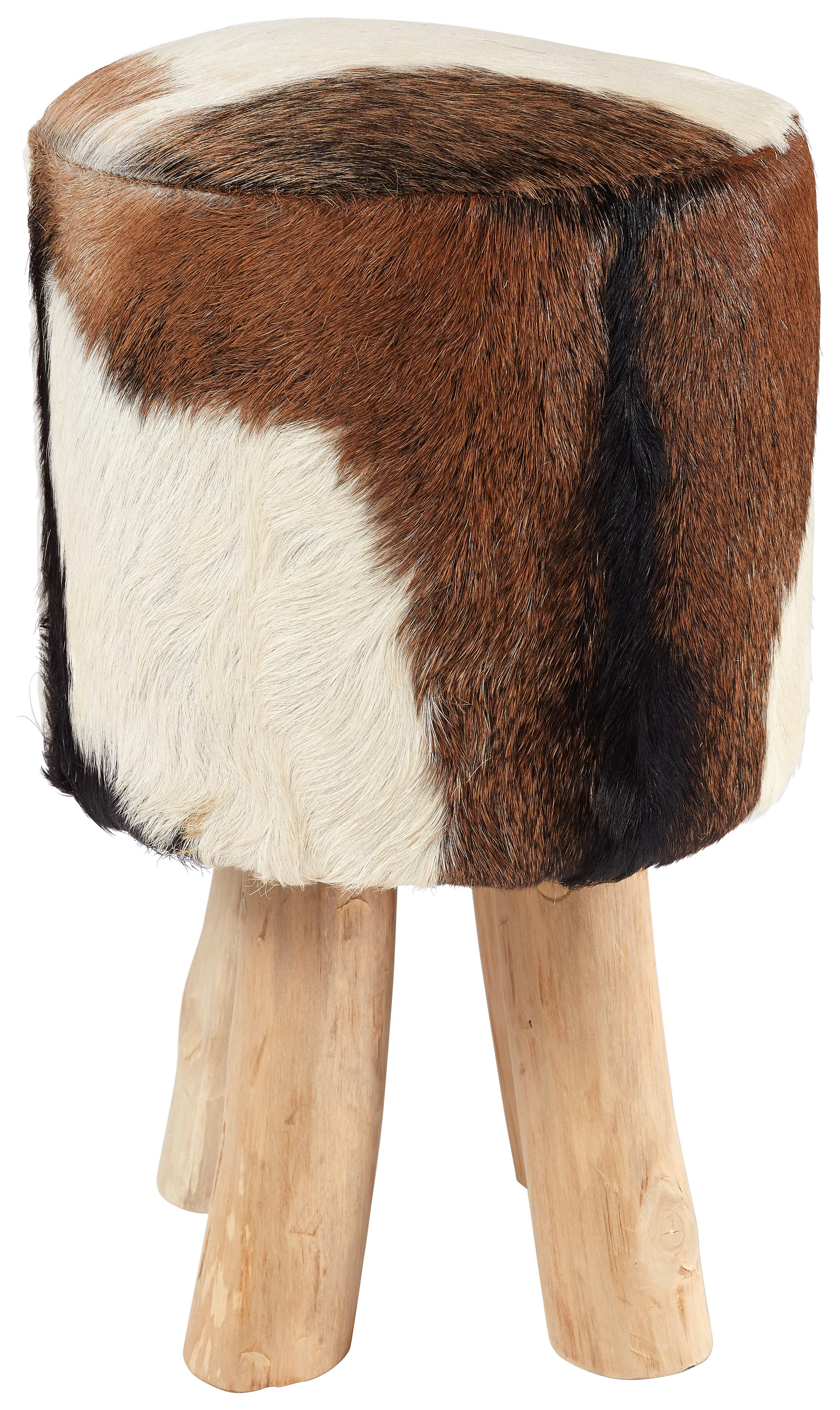 HOKER BINTA - kolor naturalny/biały, Lifestyle, skóra/drewno (32/50/32cm) - Landscape