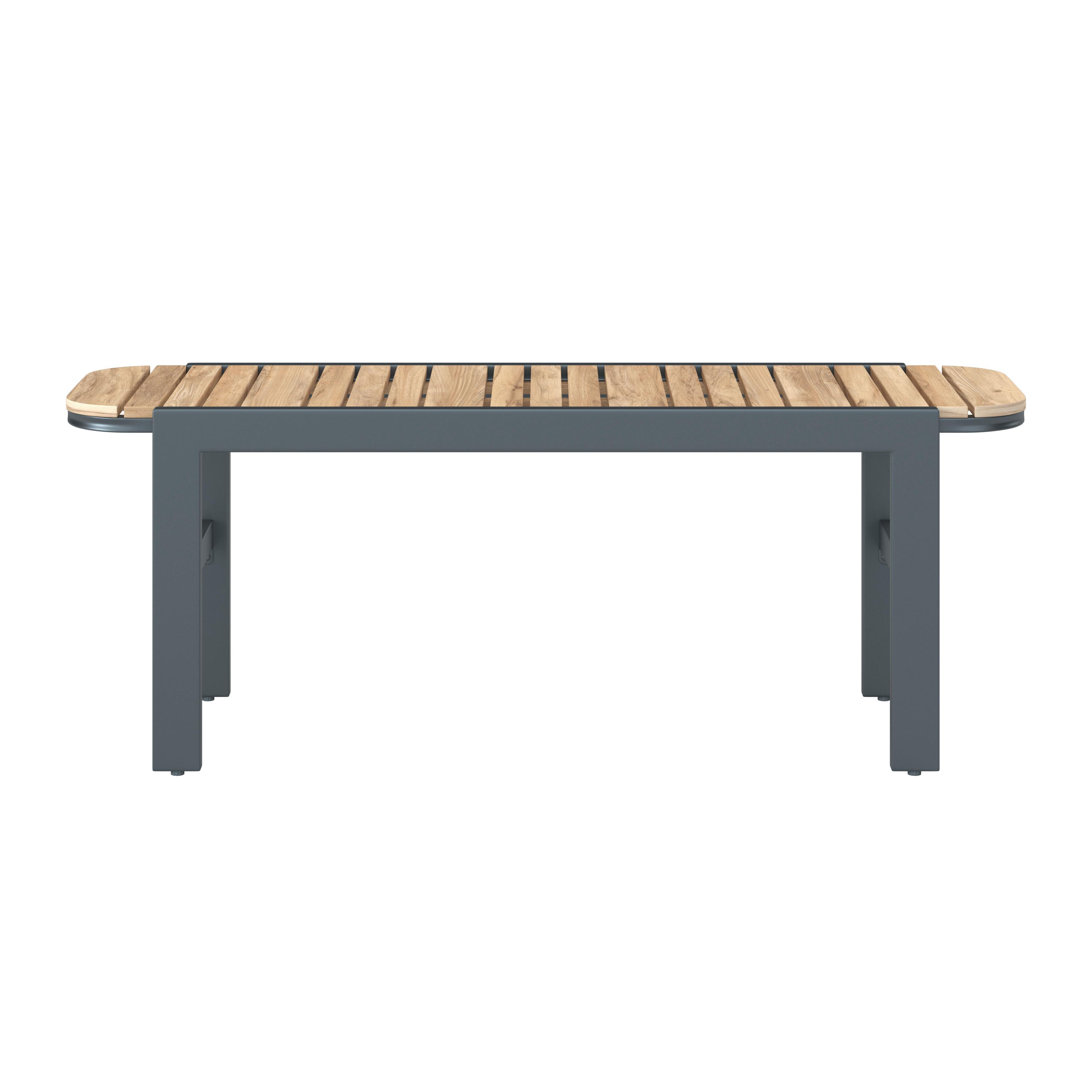 TRÄDGÅRDSBÄNK MARLO - akaciefärgad, Modern, metall/trä (126/47/40cm) - Bessagi Garden