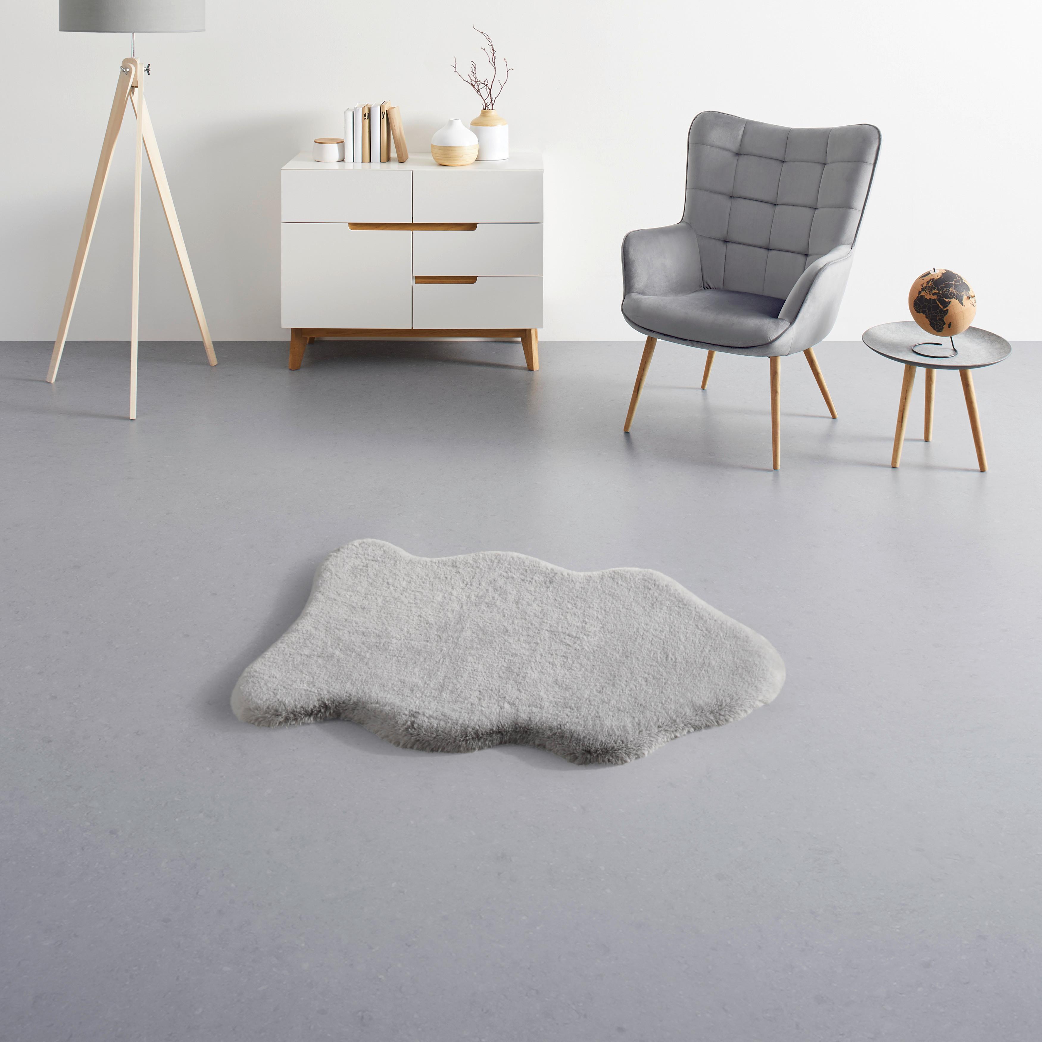Kunstfell Nico 1 Grau ca. 60x90cm - Grau, KONVENTIONELL, Fell (60/90cm) - Mömax