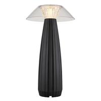 LED-TISCHLEUCHTE 21021B - Transparent/Schwarz, Design, Kunststoff (15,4/28cm) - Globo