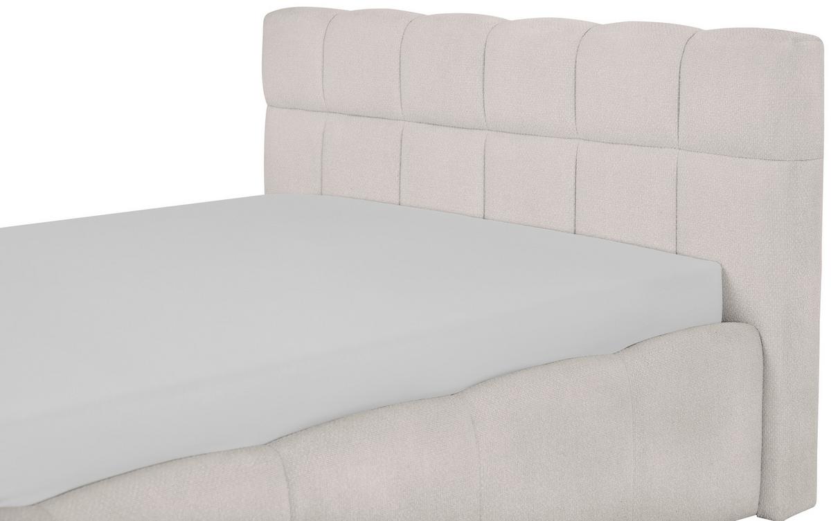 Polsterbett Ascona Creme Ca. 140x200cm - Creme/Schwarz, Konventionell, Kunststoff/Textil (140/200cm) - Mömax