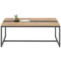 Couchtisch in Eichefarben/Schwarz - Schieferfarben/Eichefarben, MODERN, Holzwerkstoff/Metall (110/70/42,5cm) - Premium Living