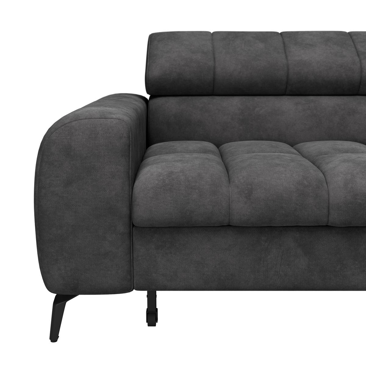 Kutna Garnitura Volf - crna, Trend, tekstil/metal (261/203cm)