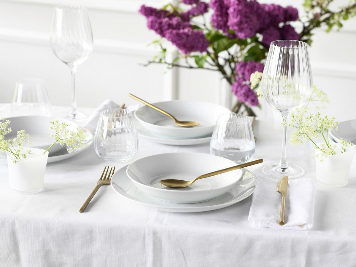 Jedilni Servis Luna, 12-Delni - bela, Basics, keramika - Creatable