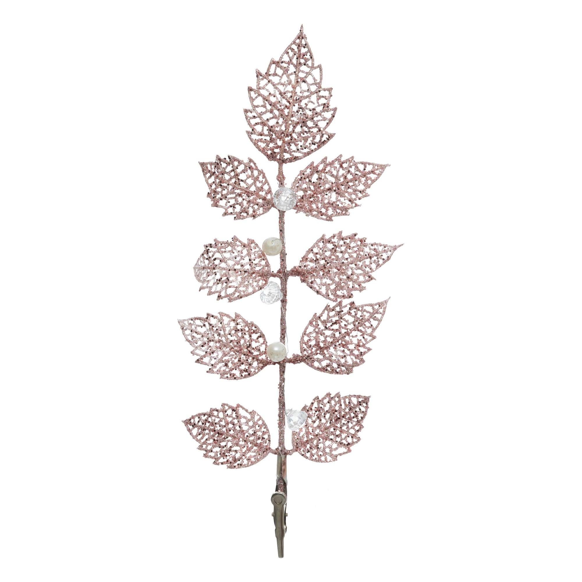 Crenguță decorativă cca. 16 cm Siviri - roz deschis, Modern, plastic (16cm)