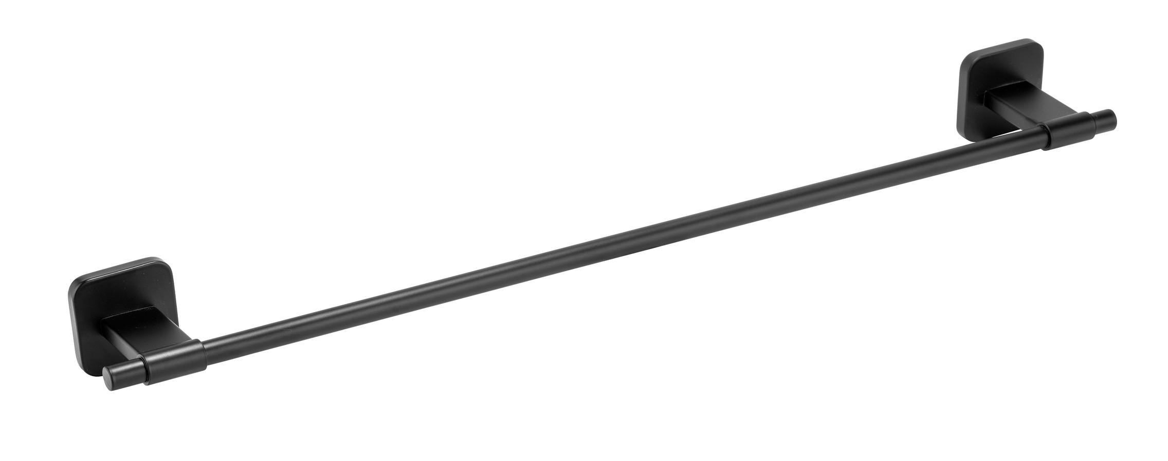 Suport pentru prosop PORTO BLACK - negru, Konventionell, metal (5,5/7,5/60,5cm) - Wenko