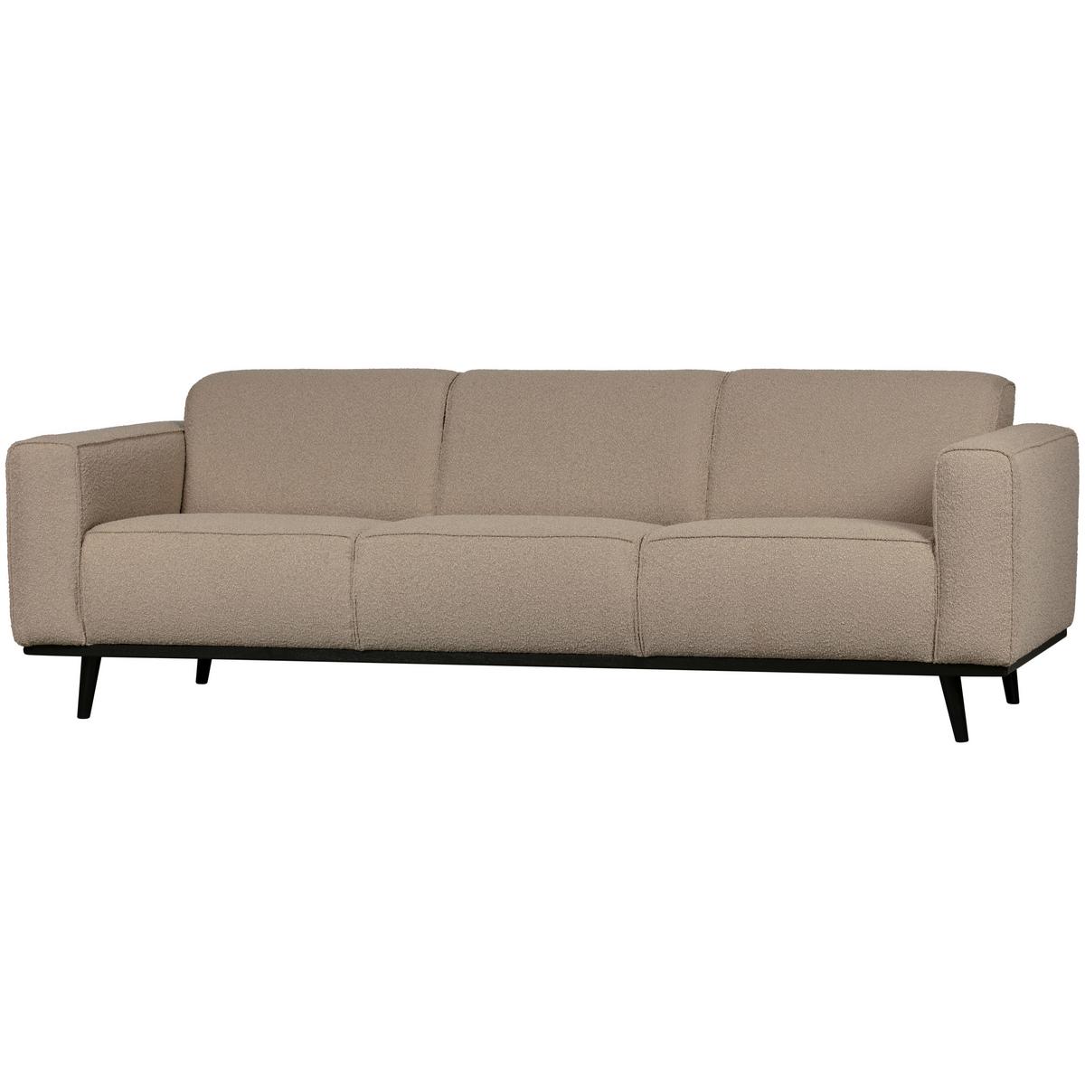 3-SITZER-SOFA Statement Beige B: 230cm - Beige, Design, Holz/Textil (230/77/93cm) - Livetastic