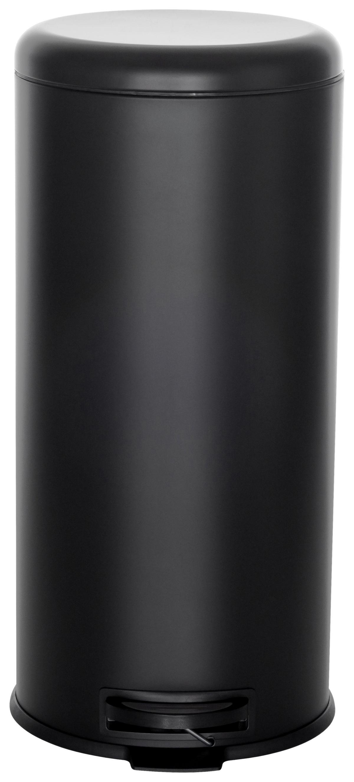 Koš Za Smeti Clean Step, 30 L, Črna - črna, Basics, kovina/umetna masa (30/63,5/30cm) - MID.YOU