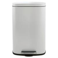 Treteimer Akira Matt-White - Weiss/Schwarz, Basics, Kunststoff/Metall (34,3/23,5/62,9cm) - Spirella
