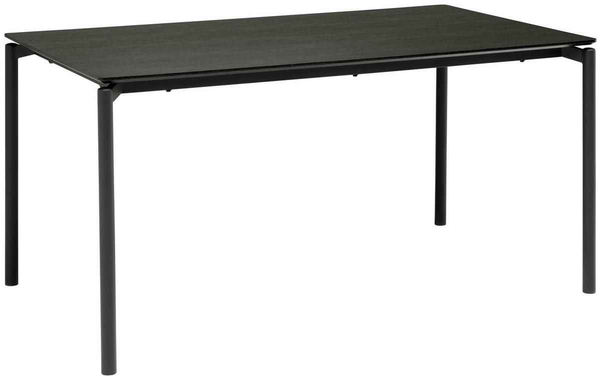 Jedilna Miza Lean, Črna, 160x90 - črna, Konvencionalno, kovina/leseni material (160/90/76cm) - P & B