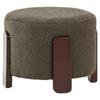 Pouf Coffey ca. 53x43x53 cm Grau/Dunkelbraun - Dunkelgrau/Braun, Design, Holz/Textil (52.5/43/52.5cm) - Livetastic