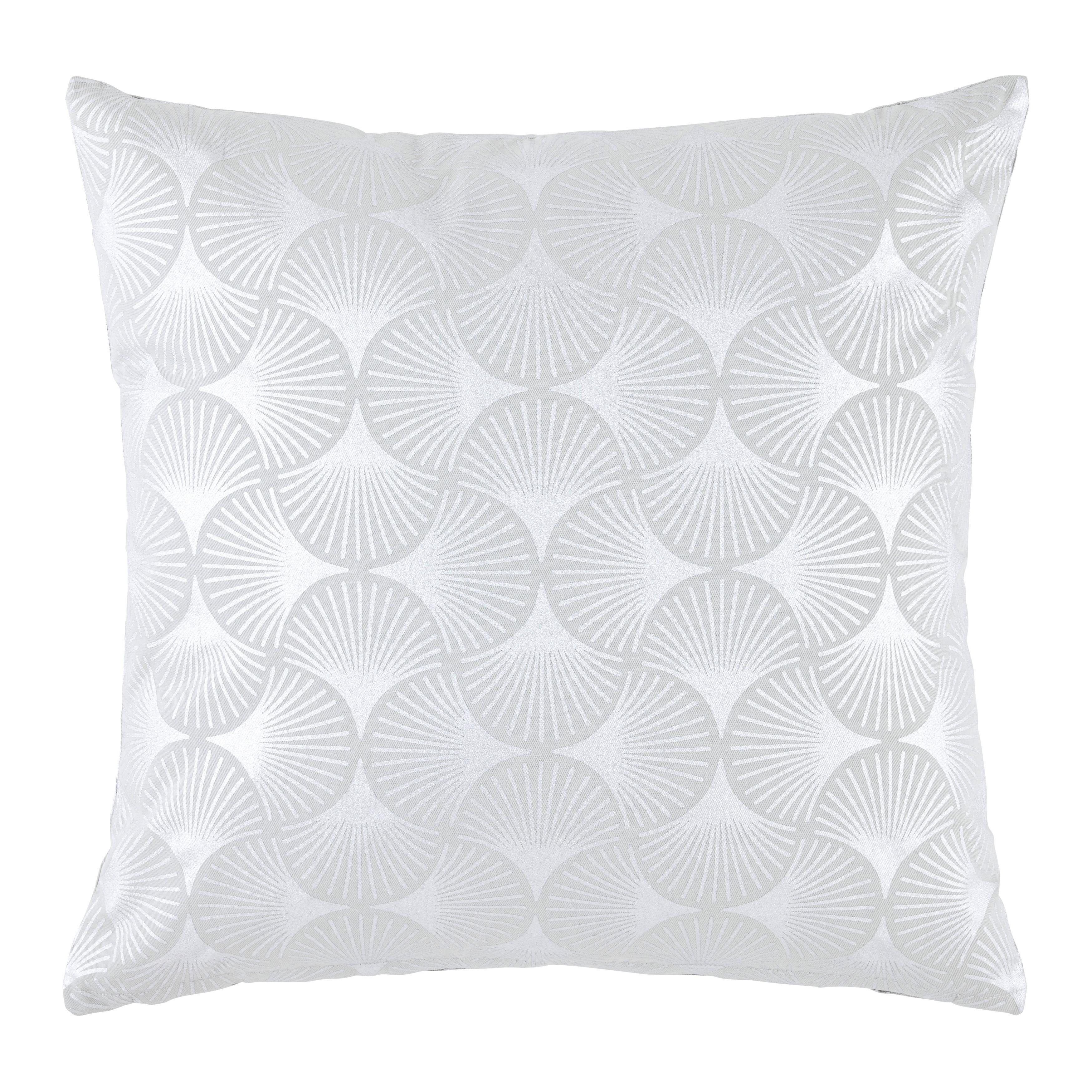 Díszpárna Shiny Gingko 45/45 - ezüstszínű, Romantik / Landhaus, textil (45/45cm) - Mömax