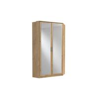 Sarokszekrény Tükörrel Click - alumínium színű/tölgyfa, Modern, műanyag/faalapú anyag (95/198/95cm)
