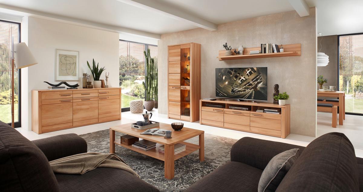 Sideboard Arvid Kernbuche - Chromfarben/Kernbuche, Konventionell, Holz/Holzwerkstoff (190/86/45cm) - Mömax