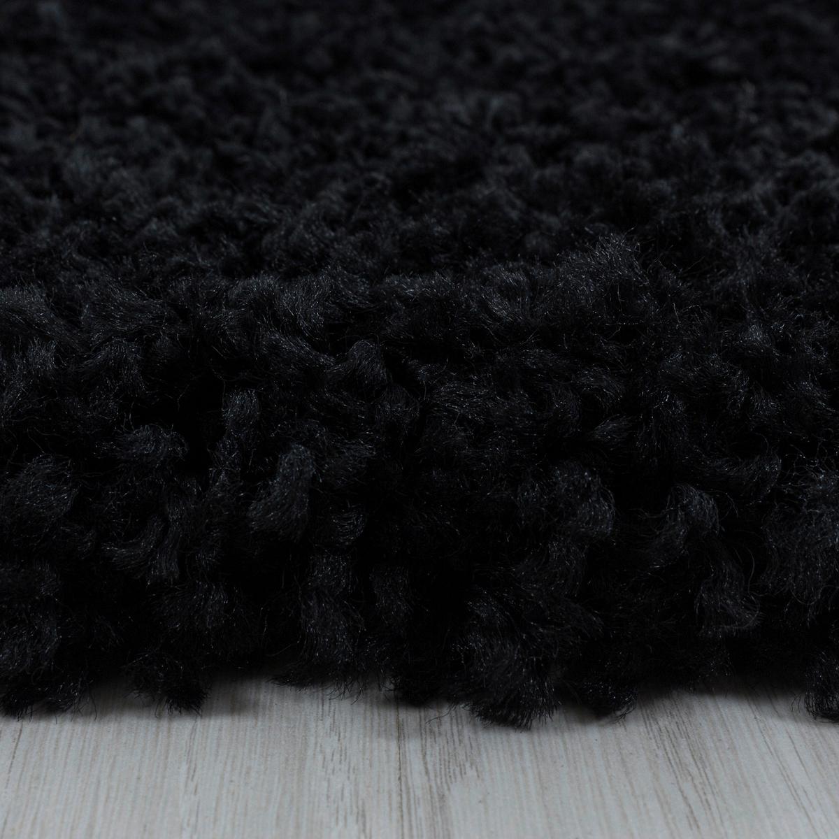 Hochflorteppich Sydney 3000 Schwarz ca. 200x290cm - Schwarz, Basics, Textil (200/290cm)