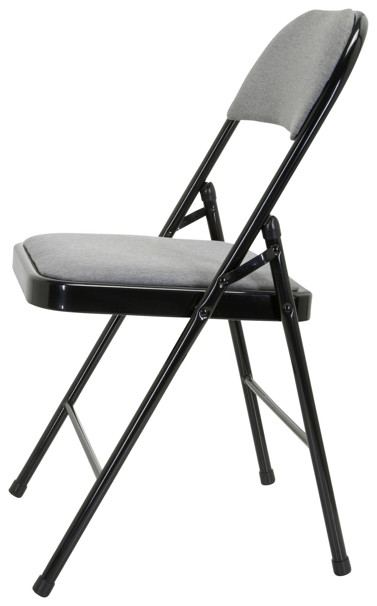 Zložljiv Stol Tudela Ii, Svetlo Siva - črna/svetlo siva, Basics, kovina/tekstil (44/80/49cm) - MID.YOU