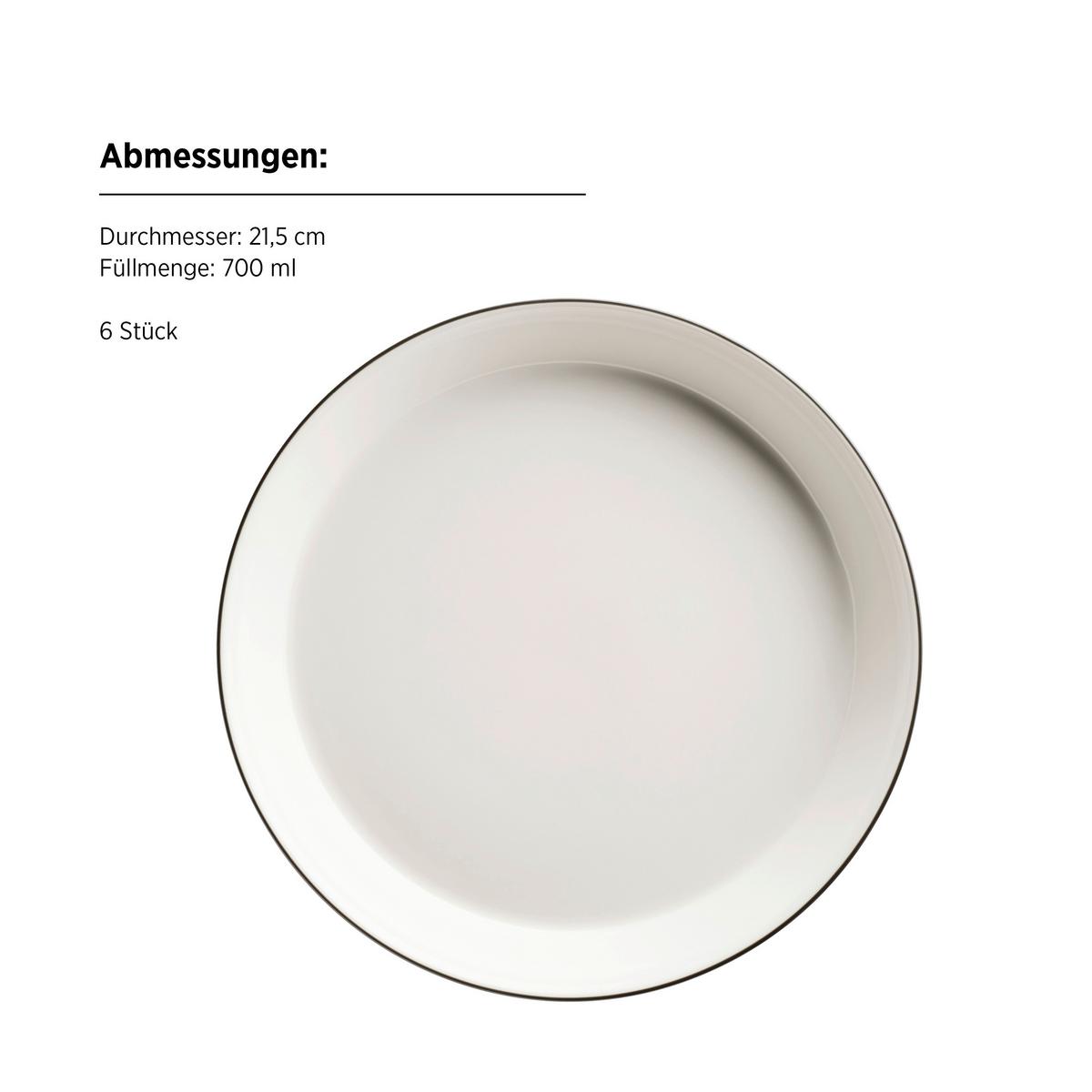 TAFELSERVICE SITA - Weiss/Schwarz, Trend, Keramik - Mäser