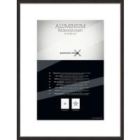 Bilderrahmen aus Polystyrol Aluminium ca. 63x83cm - Schwarz, Basics, Metall (63,1/83,1/2.2cm) - Premium Living