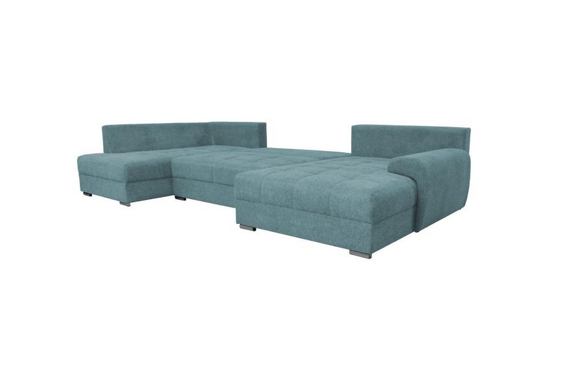 Kutna Garnitura Senso - tirkizna/boje kroma, Moderno, tekstil/drvo (197/346/183cm) - Modern Living