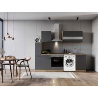 Kuhinjski Blok Z Aparati Merle, 250cm - barve nerjavečega jekla/siva, Basics, kovina/steklo (250cm) - Respekta