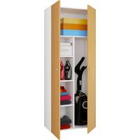 Večnamenska Omara Vandol, Bela, Barva Bukve - srebrne barve/bela, Design, umetna masa/leseni material (70/178/39cm) - MID.YOU