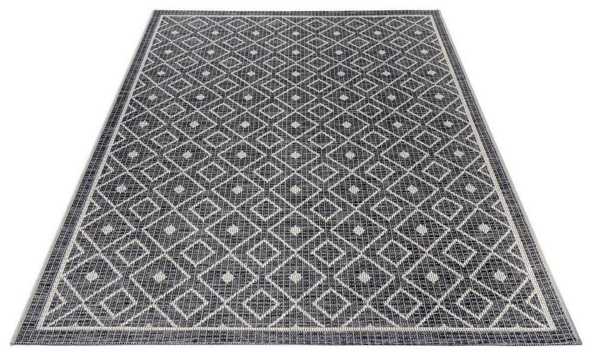 Outdoorteppich Lahal Grau/Beige ca. 155x235cm - Beige/Grau, Design, Kunststoff (155/235cm)
