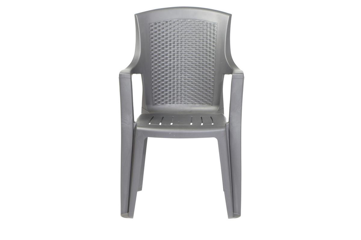 Stapelsesses-Set 4er-Set Anthrazit - Anthrazit, KONVENTIONELL, Kunststoff (55/91/46cm) - Siena Garden