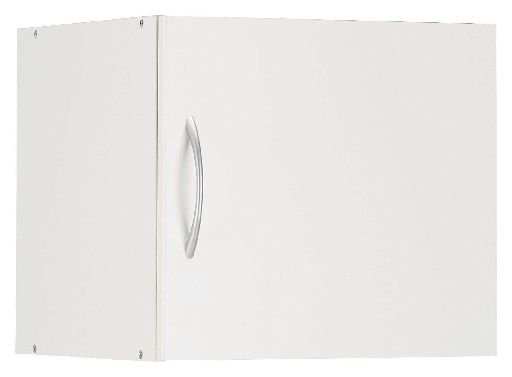 Aufsatzschrank in Weiss - Weiss/Alufarben, Konventionell, Holzwerkstoff/Kunststoff (45/40/40cm) - Mömax