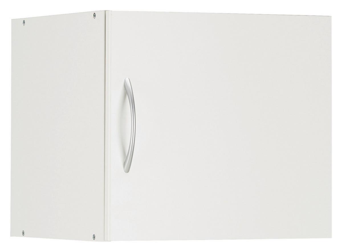 Aufsatzschrank in Weiss - Weiss/Alufarben, Konventionell, Holzwerkstoff/Kunststoff (45/40/40cm) - Mömax