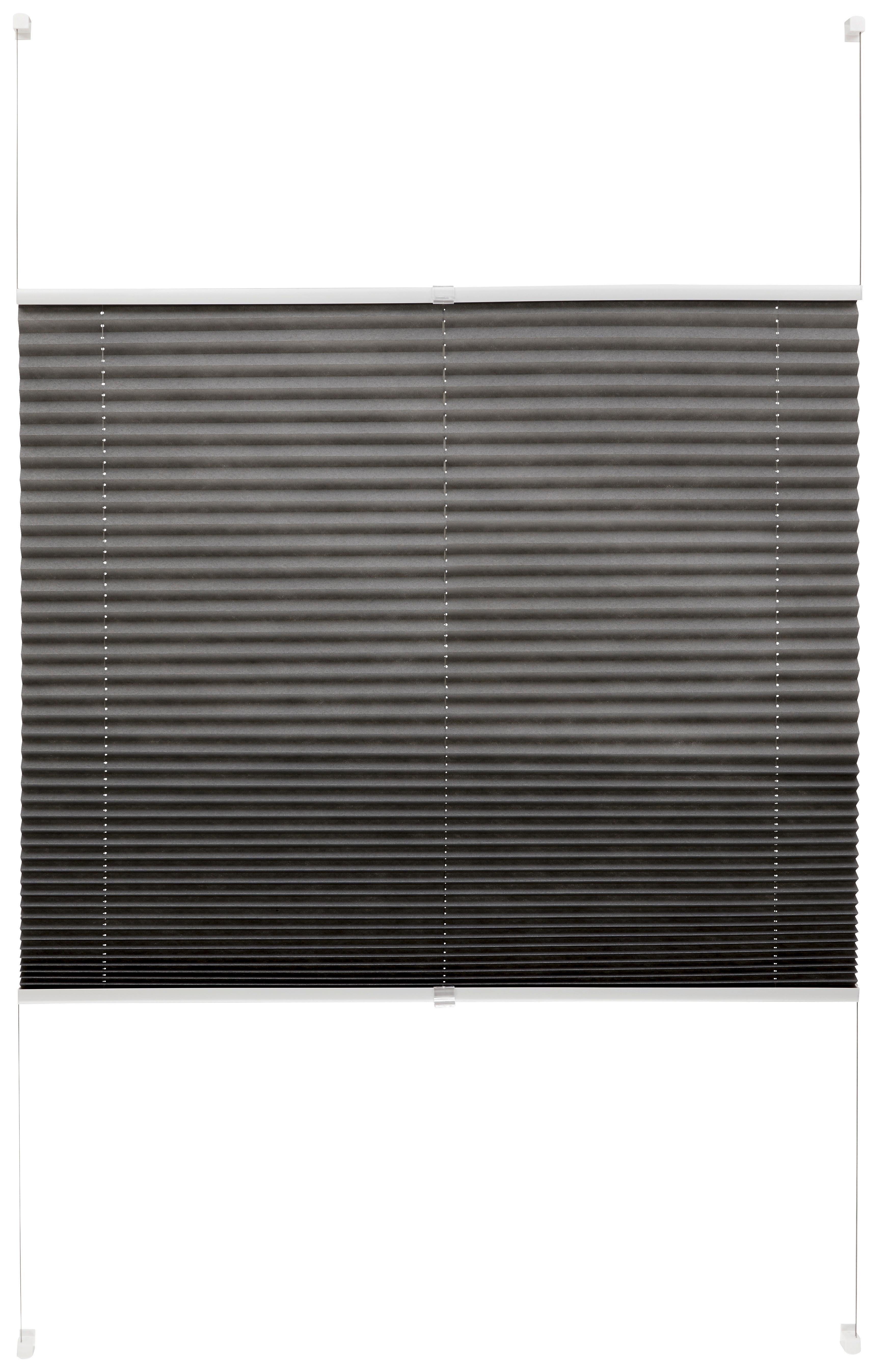 Plissee Light Grau ca. 100x130cm - Grau, Textil (100/130cm)