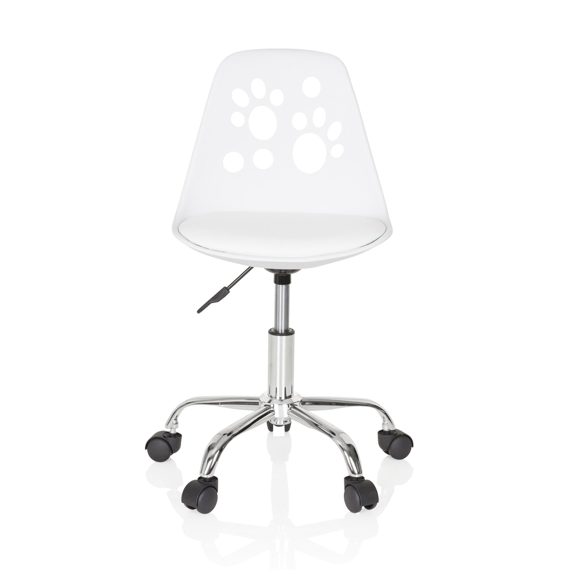 Mladinski Vrtljivi Stol Fancy I, Bela - bela, Moderno, umetna masa/tekstil (40/72-82/44cm) - MID.YOU