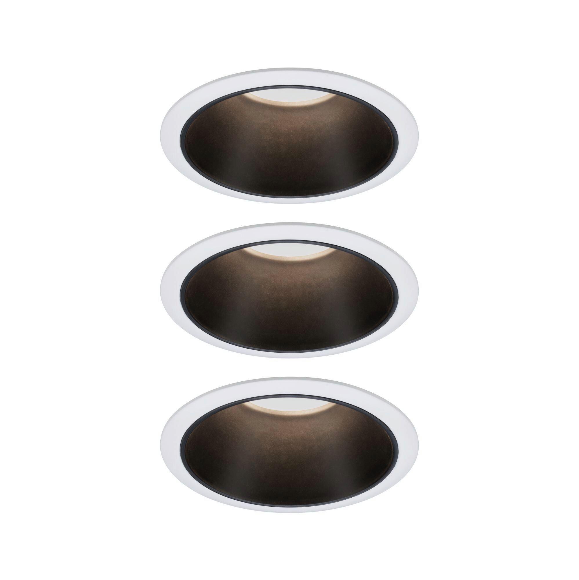 LED-Spot Cole in Schwarz/Weiß max. 3x6,5 W - Schwarz/Weiß, Basics, Kunststoff/Metall (8,8cm) - Paulmann