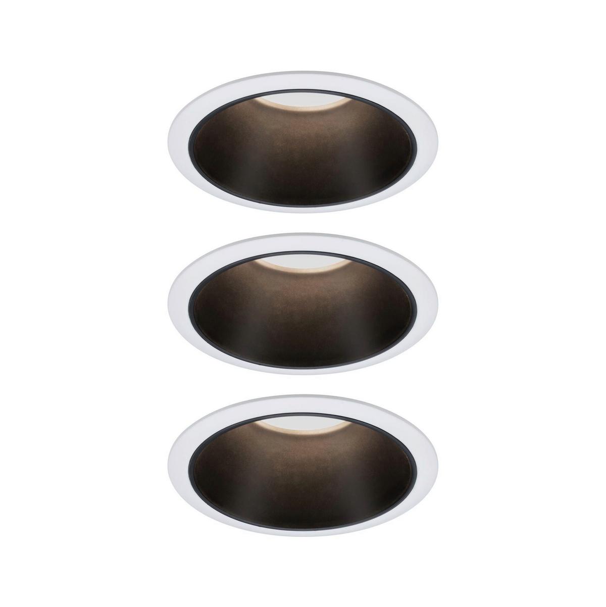 LED-Spot Cole in Schwarz/Weiß max. 3x6,5 W - Schwarz/Weiß, Basics, Kunststoff/Metall (8,8cm) - Paulmann
