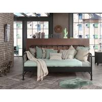Kinder-/Juniorbett Bronxx ca. 90x200 cm Schwarz Matt - Schwarz, MODERN, Holz/Metall (90/200cm) - MID.YOU